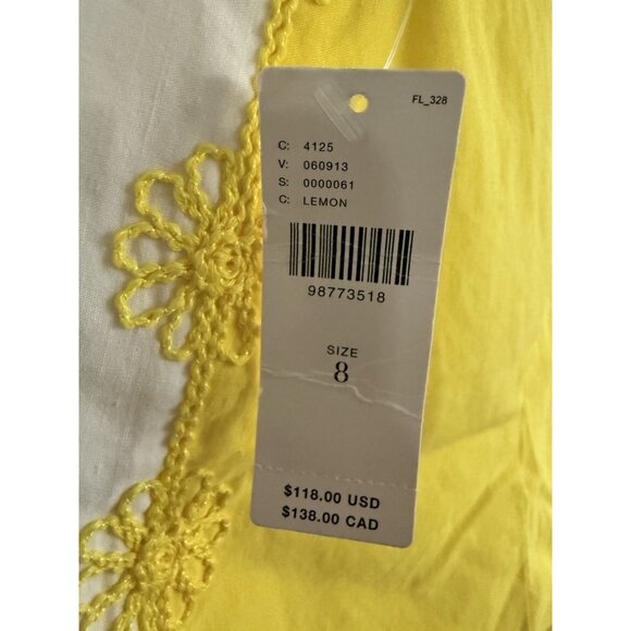 Anthropologie Maeve Surf City Linen Embroidered Sailor Shorts Size 8 Daisy NWT - Picture 6 of 10